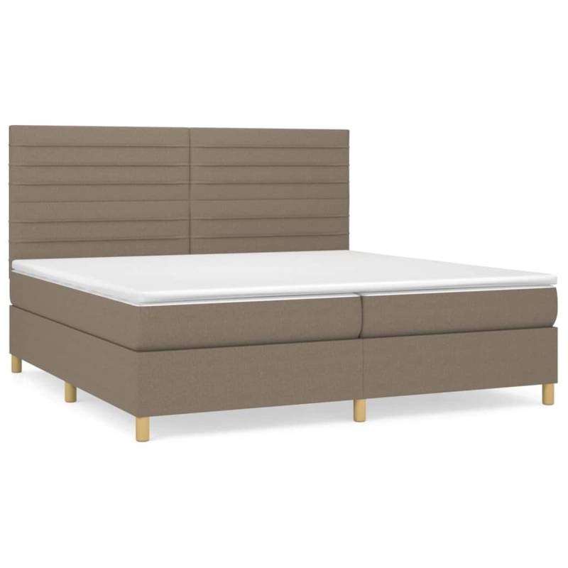 vidaXL Boxspringbett mit Matratze Taupe 200x200 cm Stoff 3142445 vidaXL Boxspringbett mit Matratze Taupe 200x200 cm Stoff 3142445 von VIDAXL