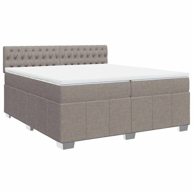 vidaXL Boxspringbett mit Matratze Taupe 200x200 cm Stoff 3287186 vidaXL Boxspringbett mit Matratze Taupe 200x200 cm Stoff 3287186 von VIDAXL