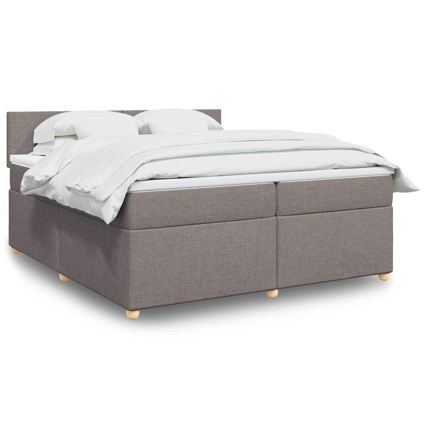 vidaXL Boxspringbett mit Matratze Taupe 200x200 cm Stoff 3289084 vidaXL Boxspringbett mit Matratze Taupe 200x200 cm Stoff 3289084 von VIDAXL