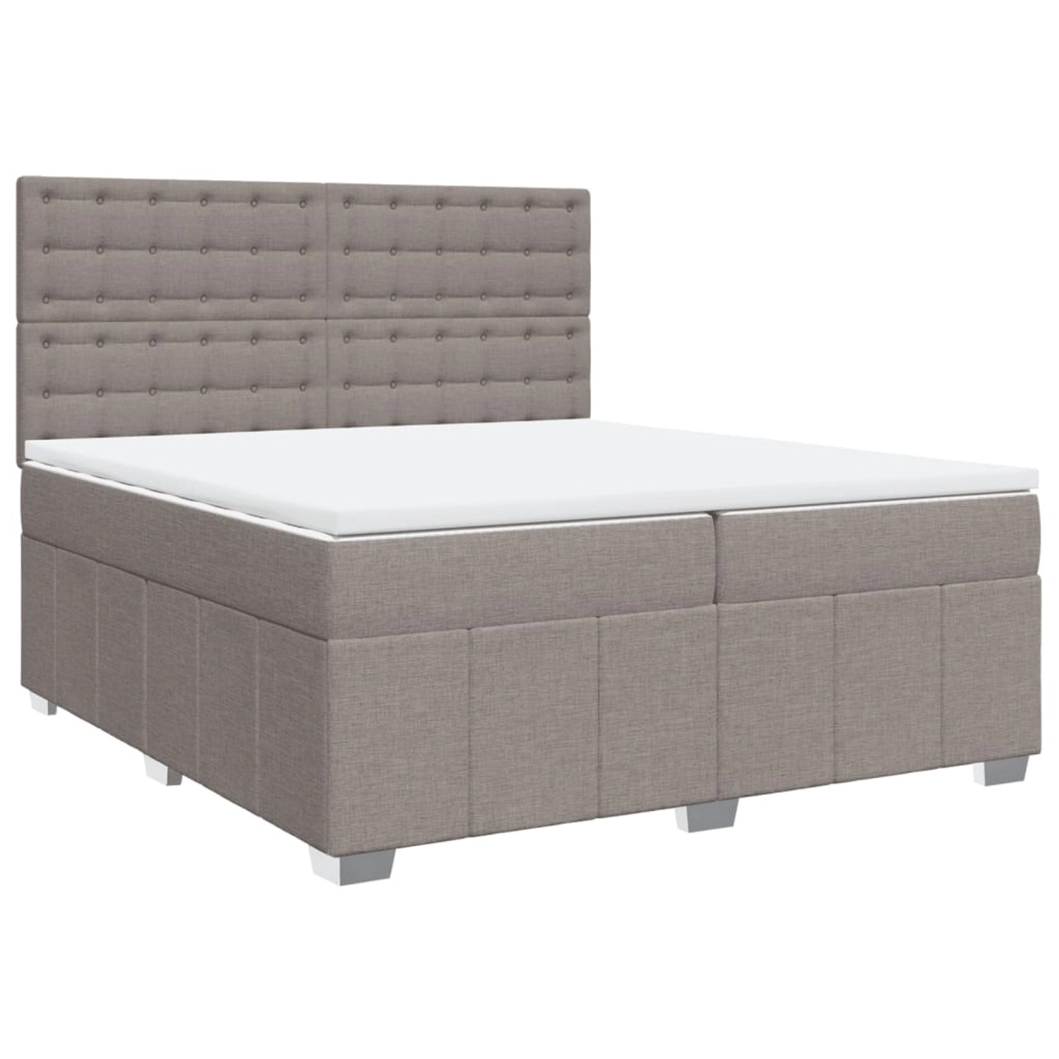 vidaXL Boxspringbett mit Matratze Taupe 200x200 cm Stoff 3291793 vidaXL Boxspringbett mit Matratze Taupe 200x200 cm Stoff 3291793 von VIDAXL