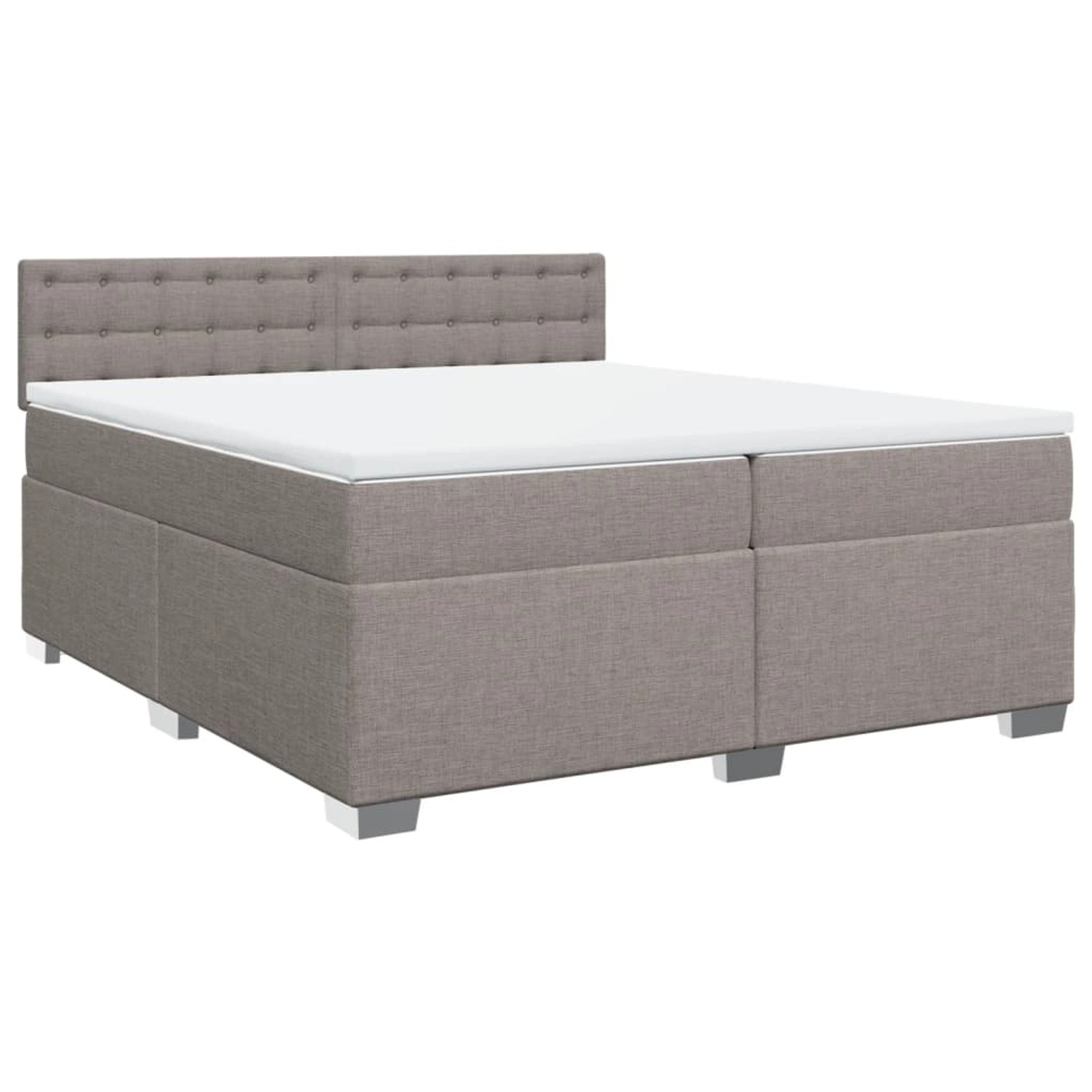 vidaXL Boxspringbett mit Matratze Taupe 200x200 cm Stoff2102025 vidaXL Boxspringbett mit Matratze Taupe 200x200 cm Stoff2102025 von VIDAXL