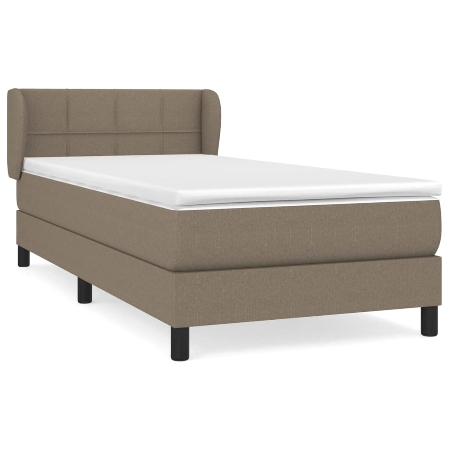 vidaXL Boxspringbett mit Matratze Taupe 80x200 cm Stoff 3126201 vidaXL Boxspringbett mit Matratze Taupe 80x200 cm Stoff 3126201 von VIDAXL