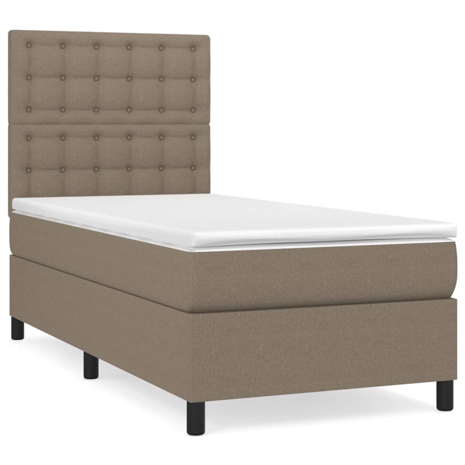 vidaXL Boxspringbett mit Matratze Taupe 80x200 cm Stoff 3142053 vidaXL Boxspringbett mit Matratze Taupe 80x200 cm Stoff 3142053 von VIDAXL