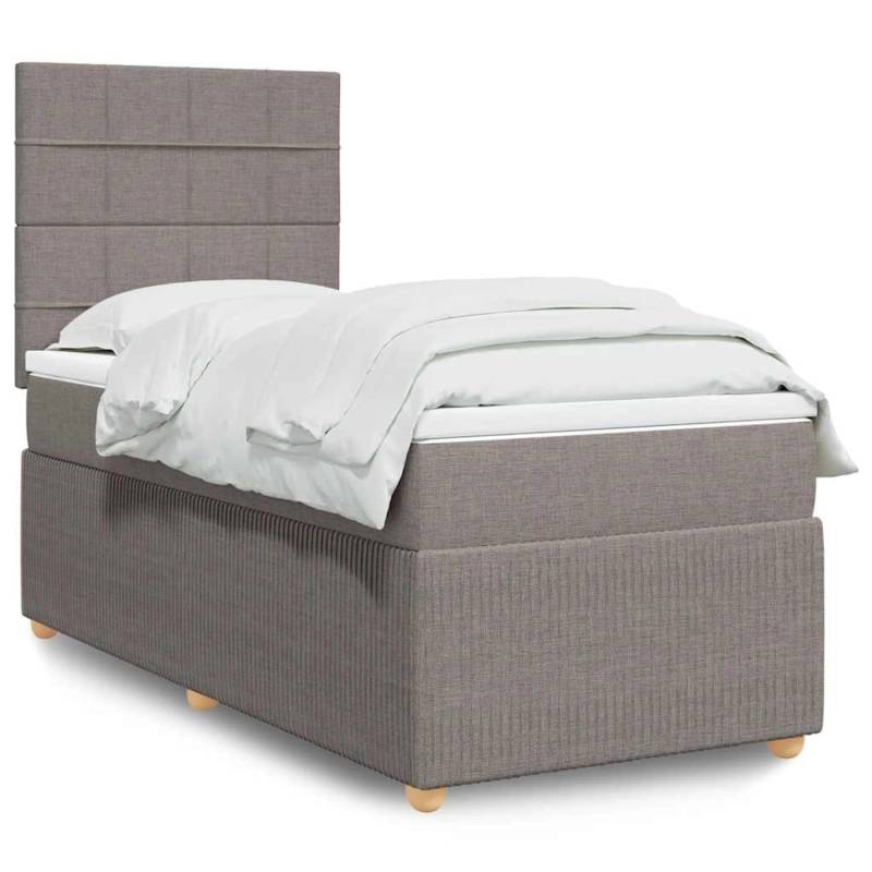 vidaXL Boxspringbett mit Matratze Taupe 80x200 cm Stoff 3294187 vidaXL Boxspringbett mit Matratze Taupe 80x200 cm Stoff 3294187 von VIDAXL