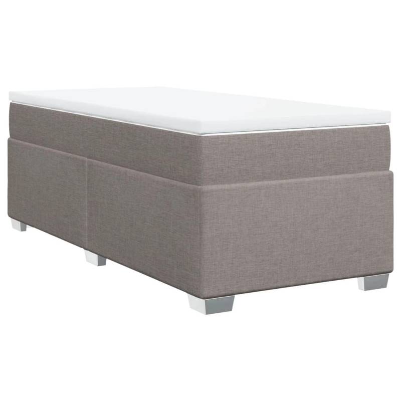vidaXL Boxspringbett mit Matratze Taupe 80x200 cm Stoff2100950 von VIDAXL