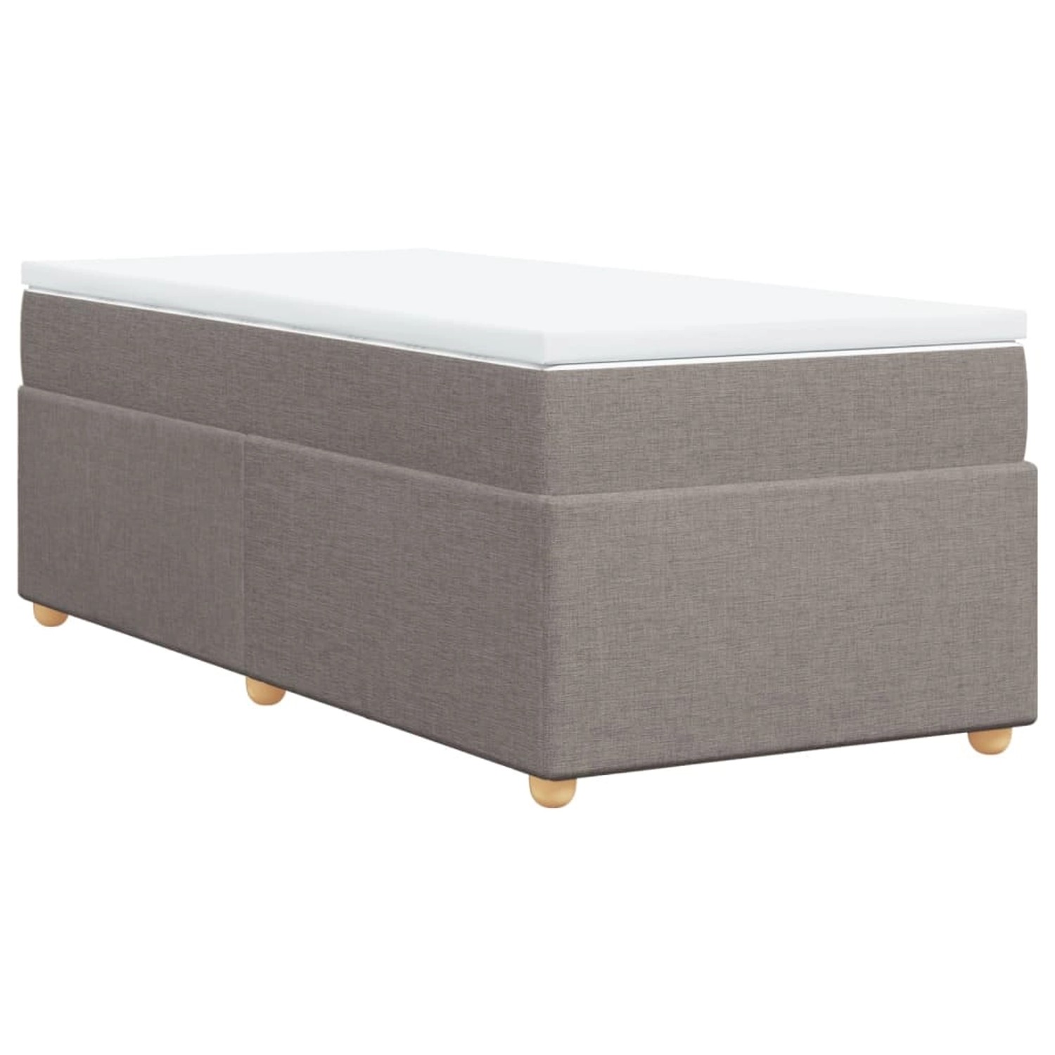 vidaXL Boxspringbett mit Matratze Taupe 80x200 cm Stoff 3285335 von VIDAXL