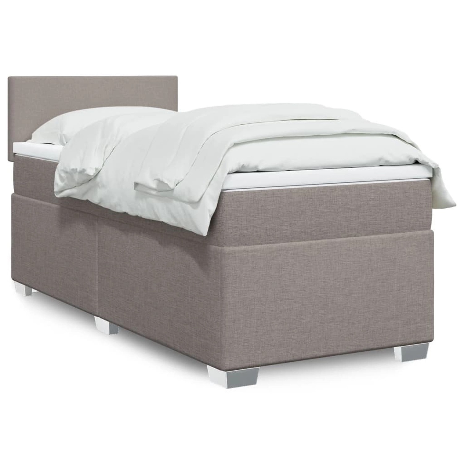 vidaXL Boxspringbett mit Matratze Taupe 90x190 cm Stoff 3288040 vidaXL Boxspringbett mit Matratze Taupe 90x190 cm Stoff 3288040 von VIDAXL