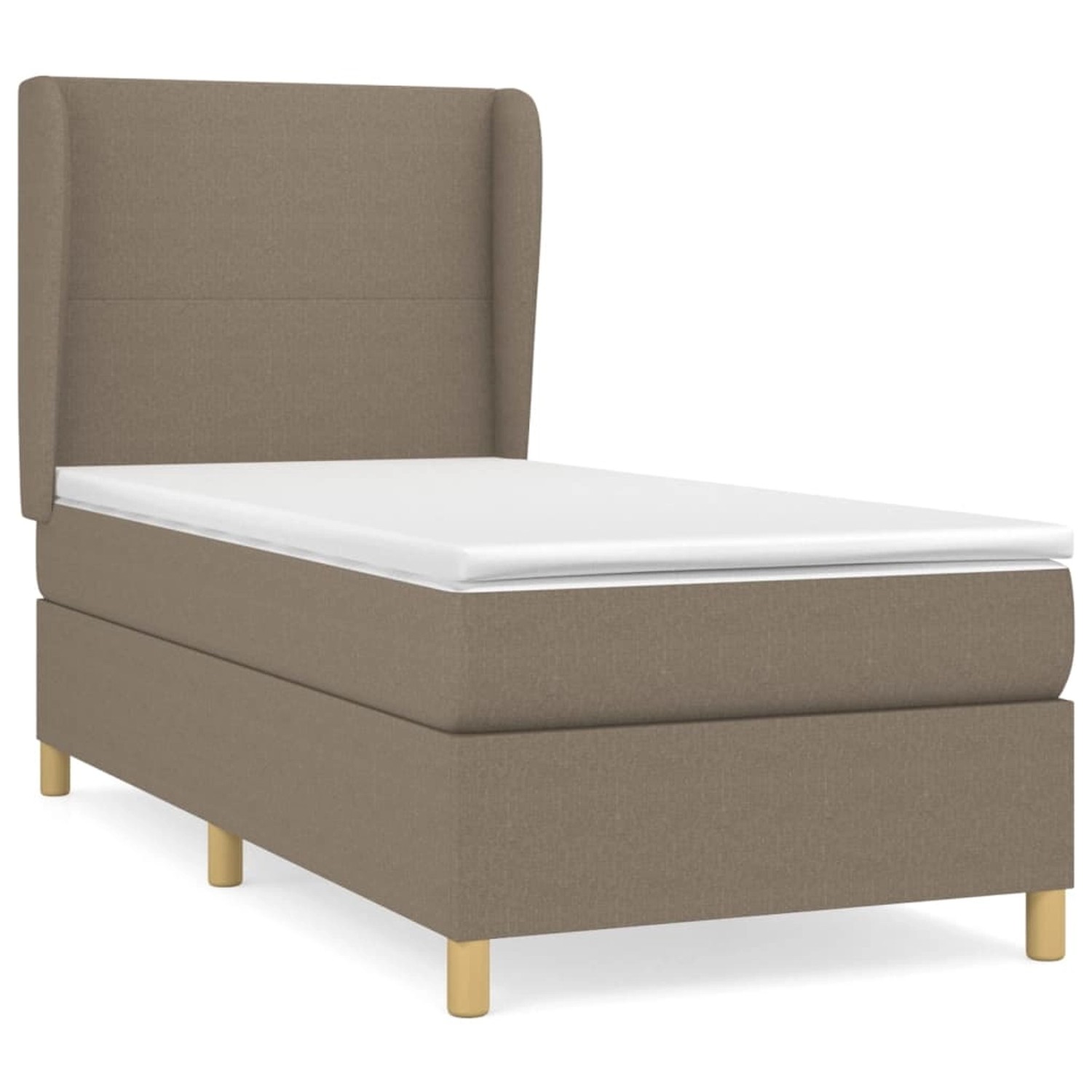 vidaXL Boxspringbett mit Matratze Taupe 90x190 cm Stoff1380241 vidaXL Boxspringbett mit Matratze Taupe 90x190 cm Stoff1380241 von VIDAXL