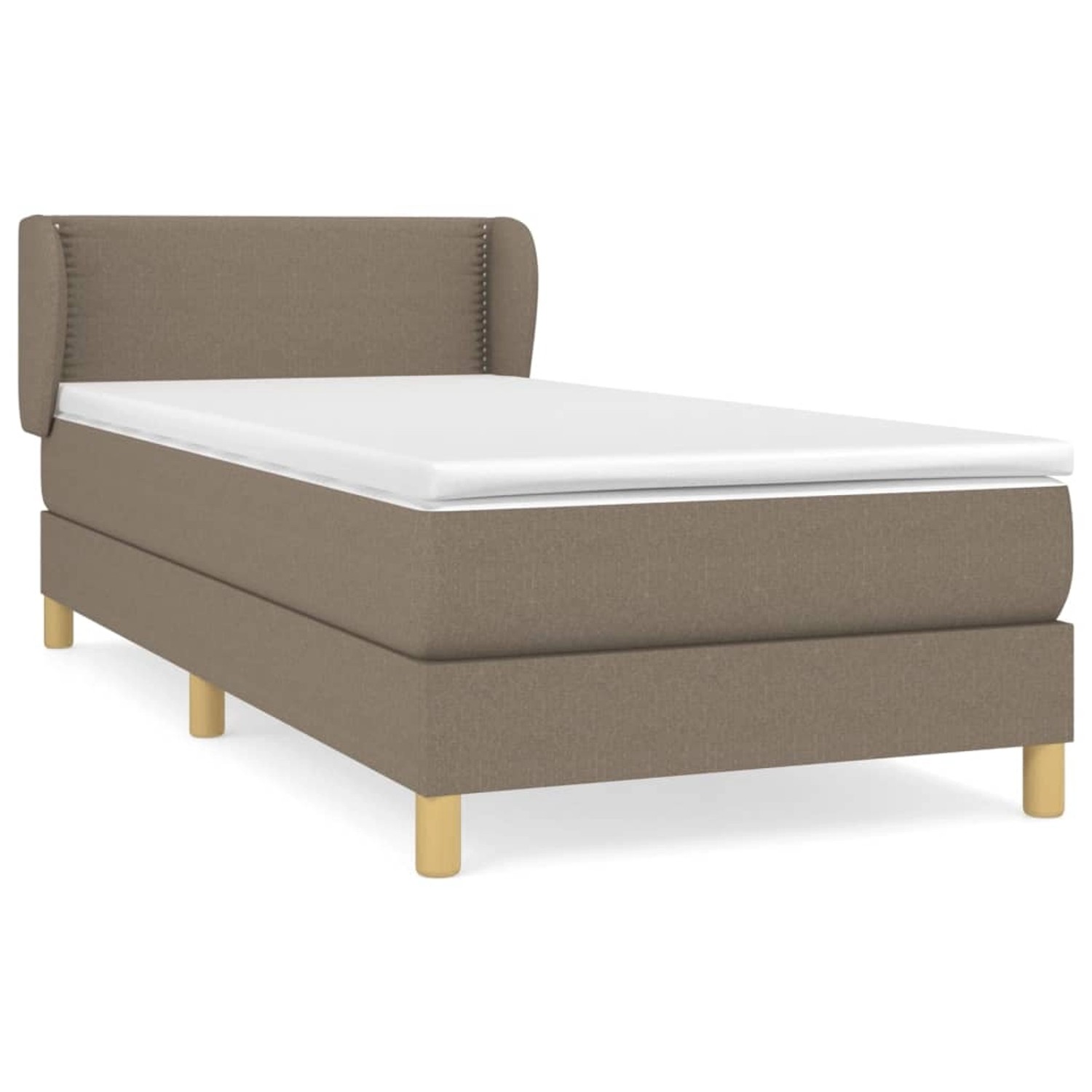 vidaXL Boxspringbett mit Matratze Taupe 90x200 cm Stoff 3126697 vidaXL Boxspringbett mit Matratze Taupe 90x200 cm Stoff 3126697 von VIDAXL