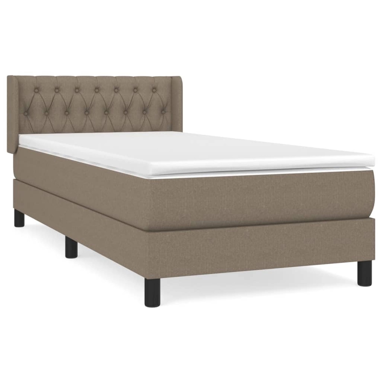 vidaXL Boxspringbett mit Matratze Taupe 90x200 cm Stoff 3129925 vidaXL Boxspringbett mit Matratze Taupe 90x200 cm Stoff 3129925 von VIDAXL
