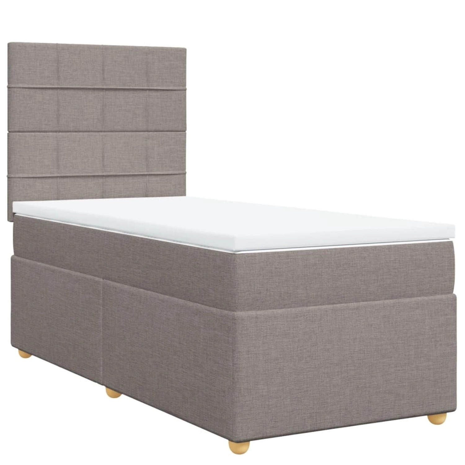 vidaXL Boxspringbett mit Matratze Taupe 90x200 cm Stoff 3291167 vidaXL Boxspringbett mit Matratze Taupe 90x200 cm Stoff 3291167 von VIDAXL