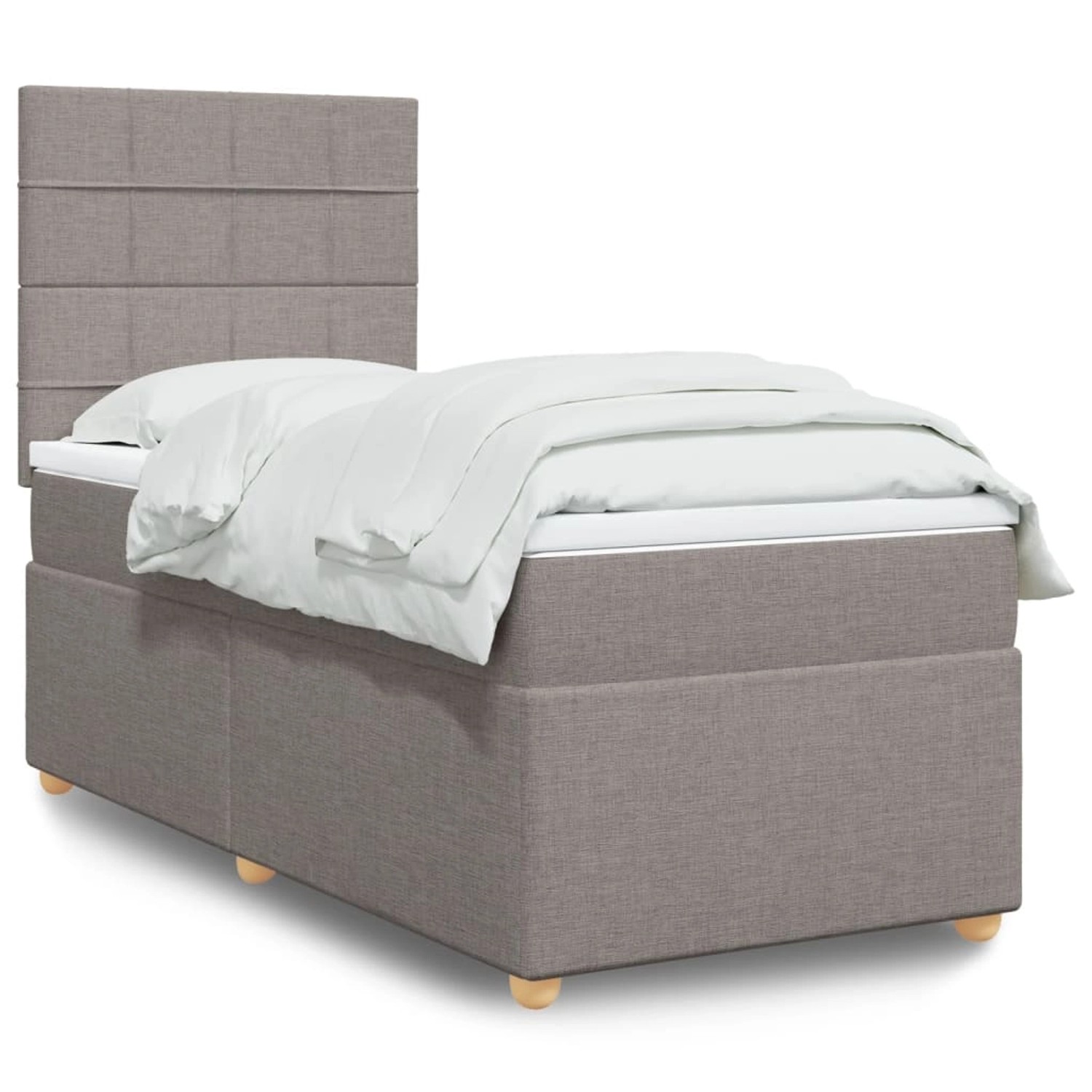 vidaXL Boxspringbett mit Matratze Taupe 90x200 cm Stoff 3293467 vidaXL Boxspringbett mit Matratze Taupe 90x200 cm Stoff 3293467 von VIDAXL