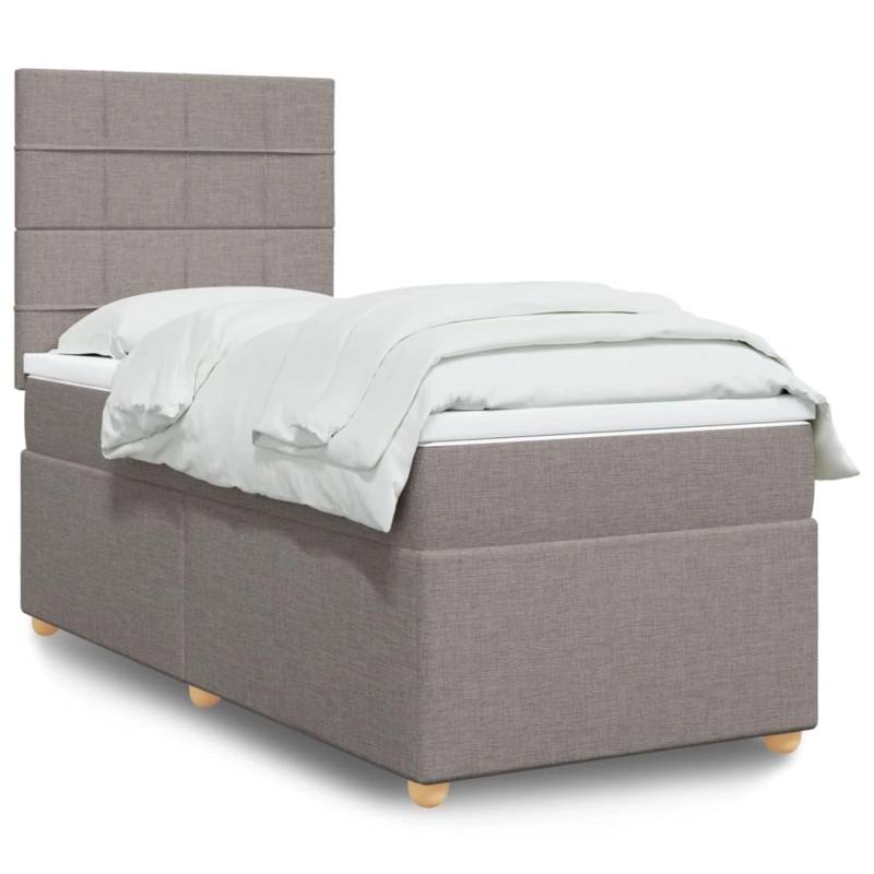 vidaXL Boxspringbett mit Matratze Taupe 90x200 cm Stoff 3293467 vidaXL Boxspringbett mit Matratze Taupe 90x200 cm Stoff 3293467 von VIDAXL