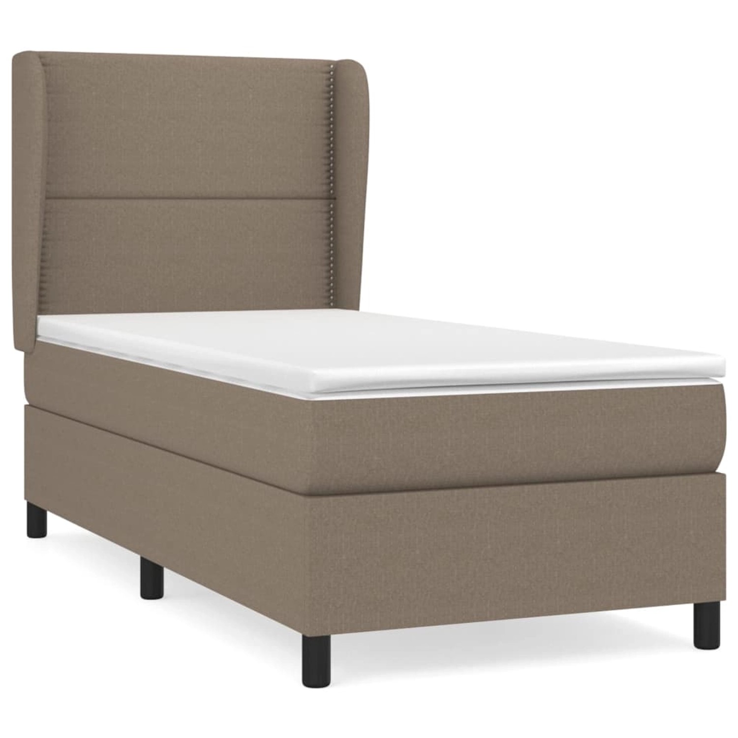 vidaXL Boxspringbett mit Matratze Taupe 90x200 cm Stoff1467053 vidaXL Boxspringbett mit Matratze Taupe 90x200 cm Stoff1467053 von VIDAXL