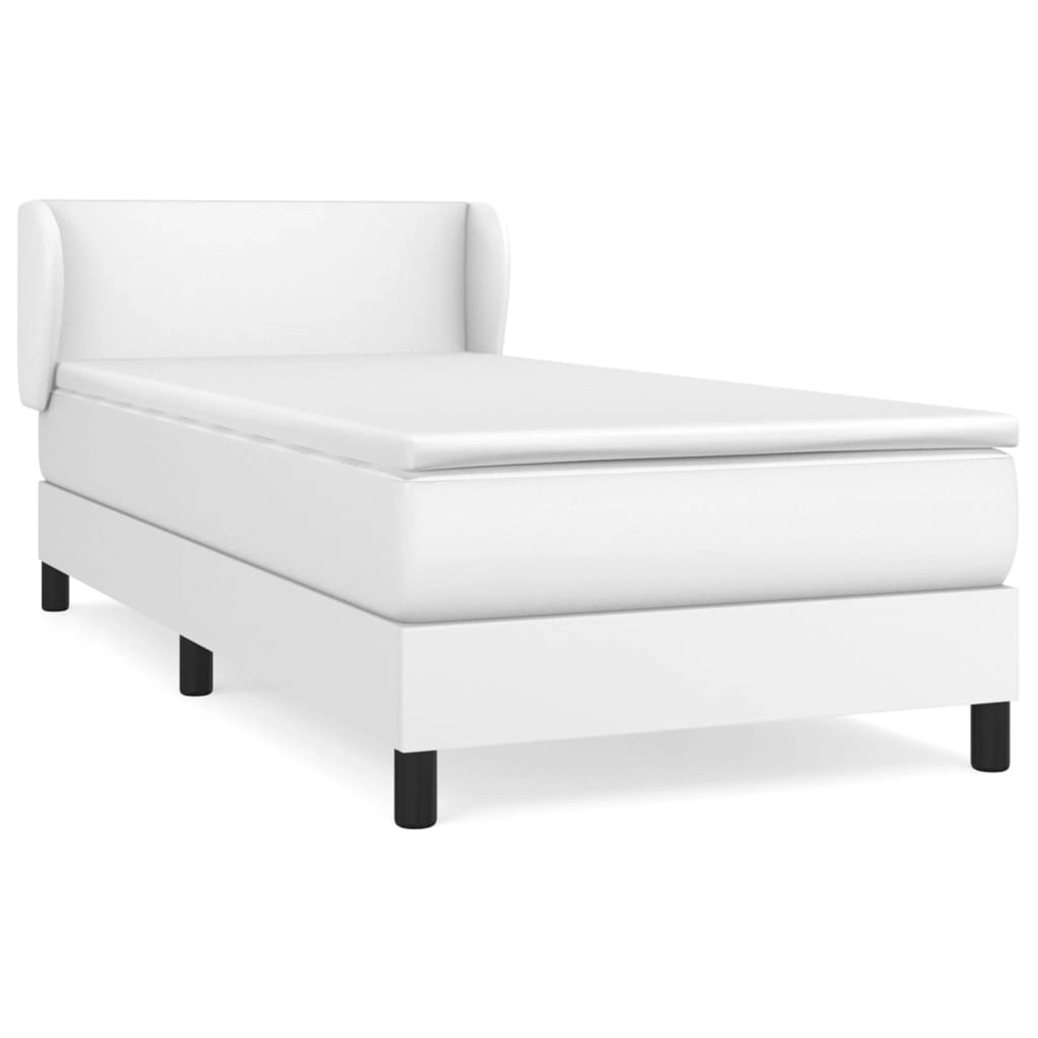 vidaXL Boxspringbett mit Matratze Weiß 100x200 cm Kunstleder 3127176 vidaXL Boxspringbett mit Matratze Weiß 100x200 cm Kunstleder 3127176 von VIDAXL
