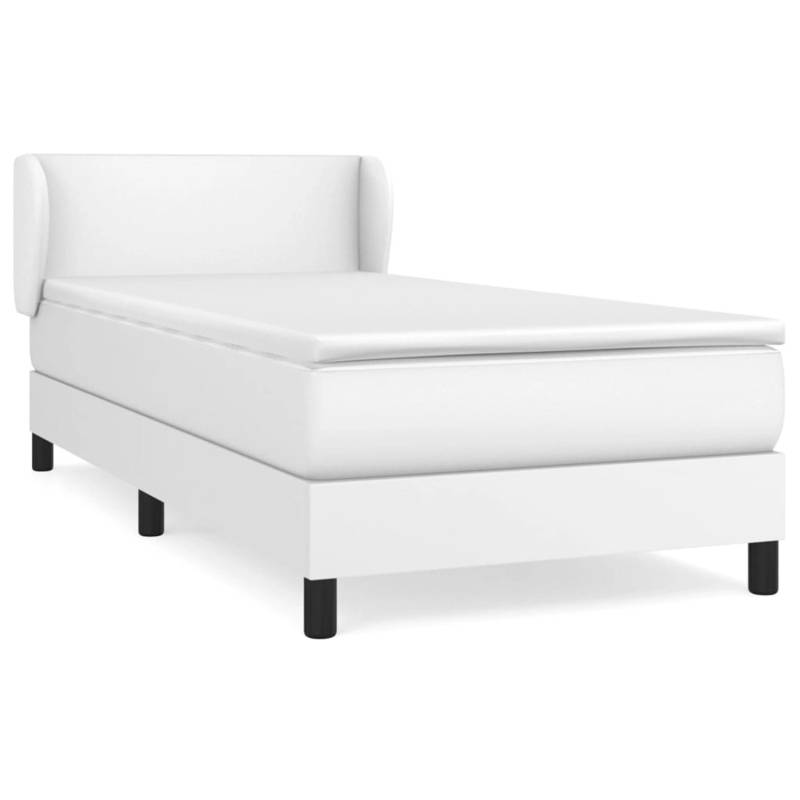 vidaXL Boxspringbett mit Matratze Weiß 100x200 cm Kunstleder 3127176 vidaXL Boxspringbett mit Matratze Weiß 100x200 cm Kunstleder 3127176 von VIDAXL