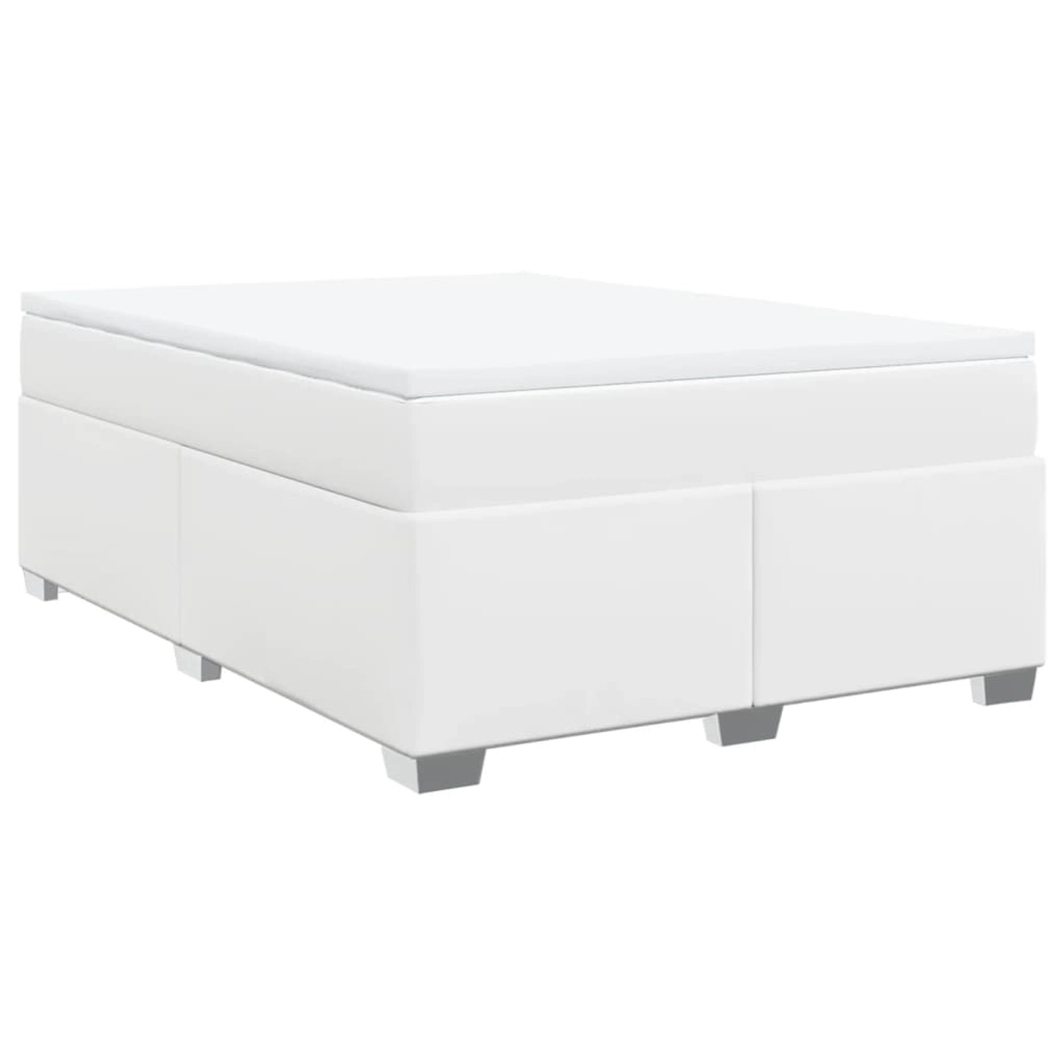 vidaXL Boxspringbett mit Matratze Weiß 160x200 cm Kunstleder 3285218 vidaXL Boxspringbett mit Matratze Weiß 160x200 cm Kunstleder 3285218 von VIDAXL