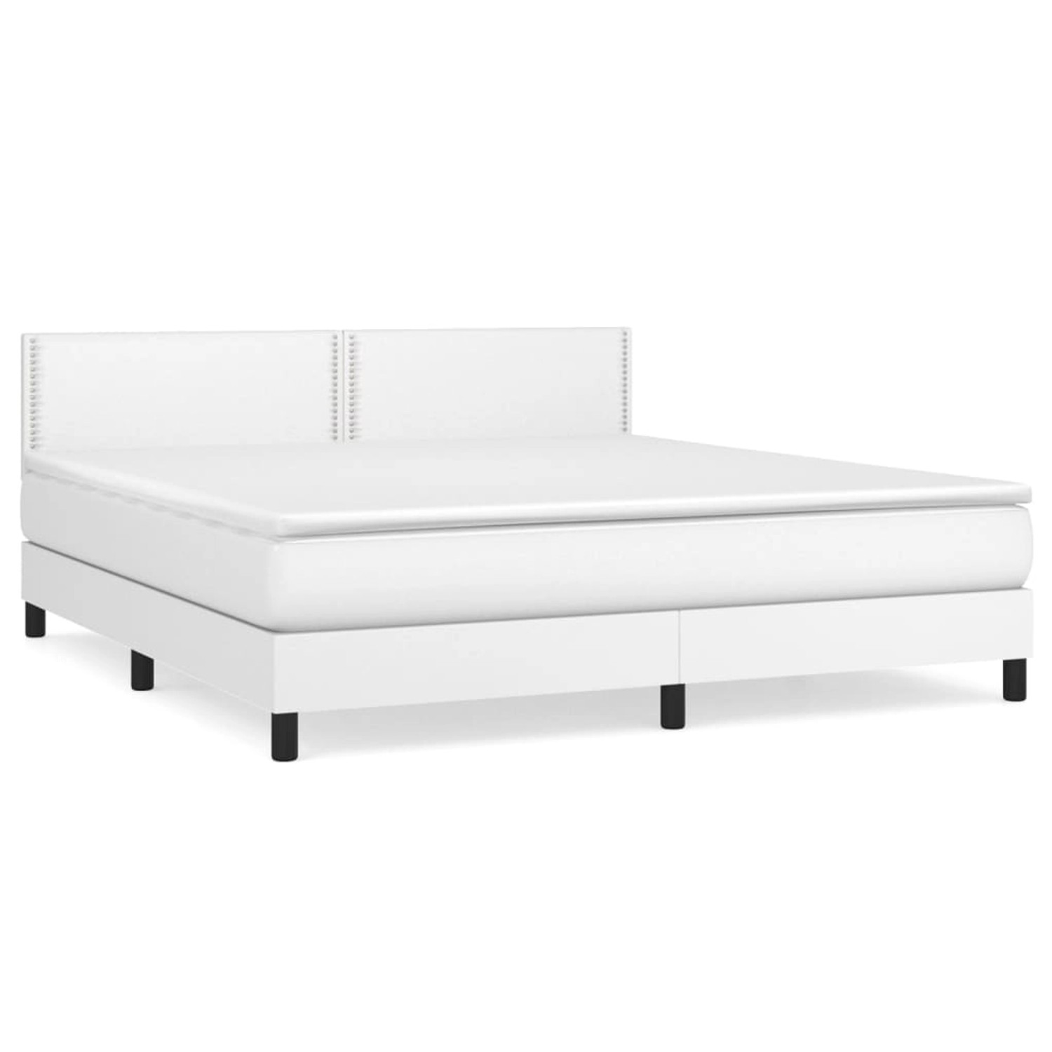 vidaXL Boxspringbett mit Matratze Weiß 160x200 cm Kunstleder1370972 vidaXL Boxspringbett mit Matratze Weiß 160x200 cm Kunstleder1370972 von VIDAXL