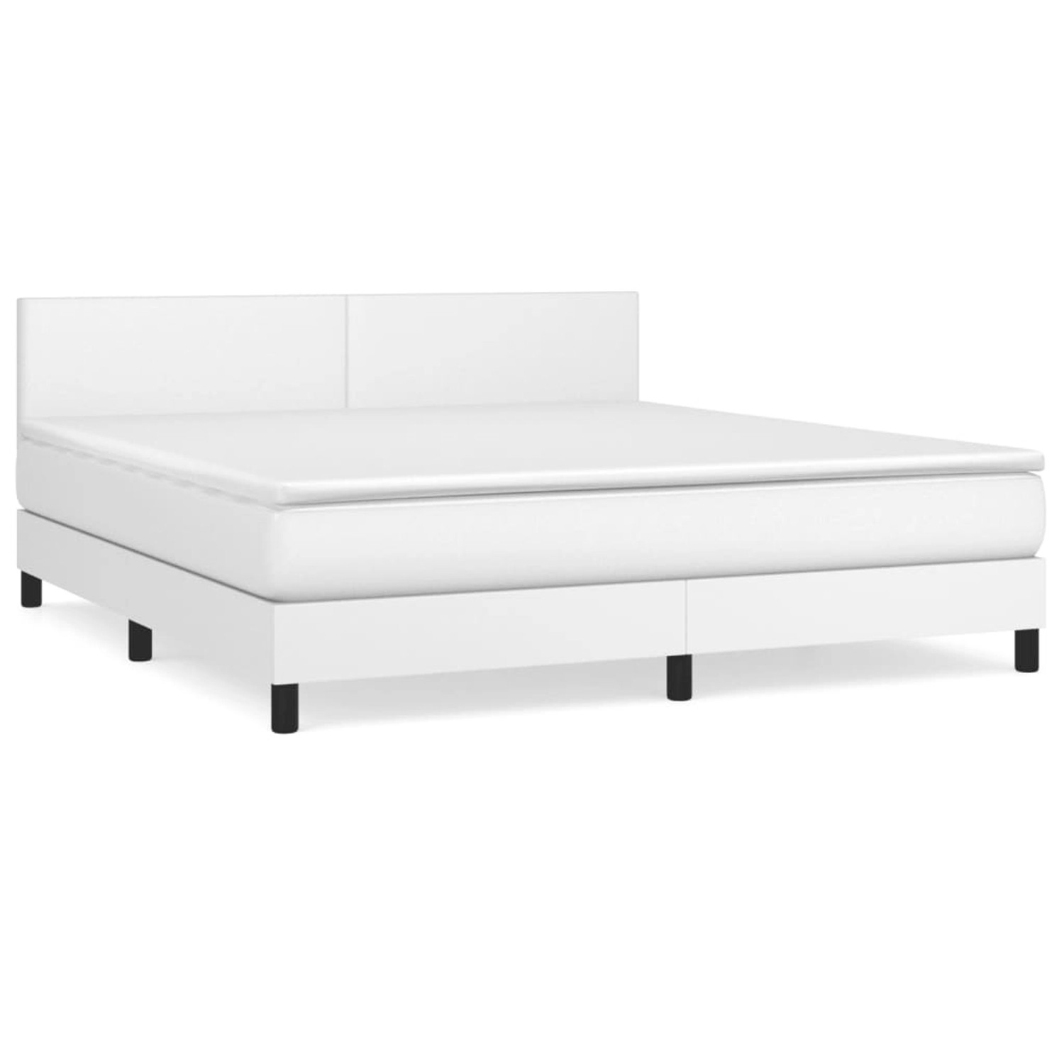 vidaXL Boxspringbett mit Matratze Weiß 160x200 cm Kunstleder1389726 vidaXL Boxspringbett mit Matratze Weiß 160x200 cm Kunstleder1389726 von VIDAXL