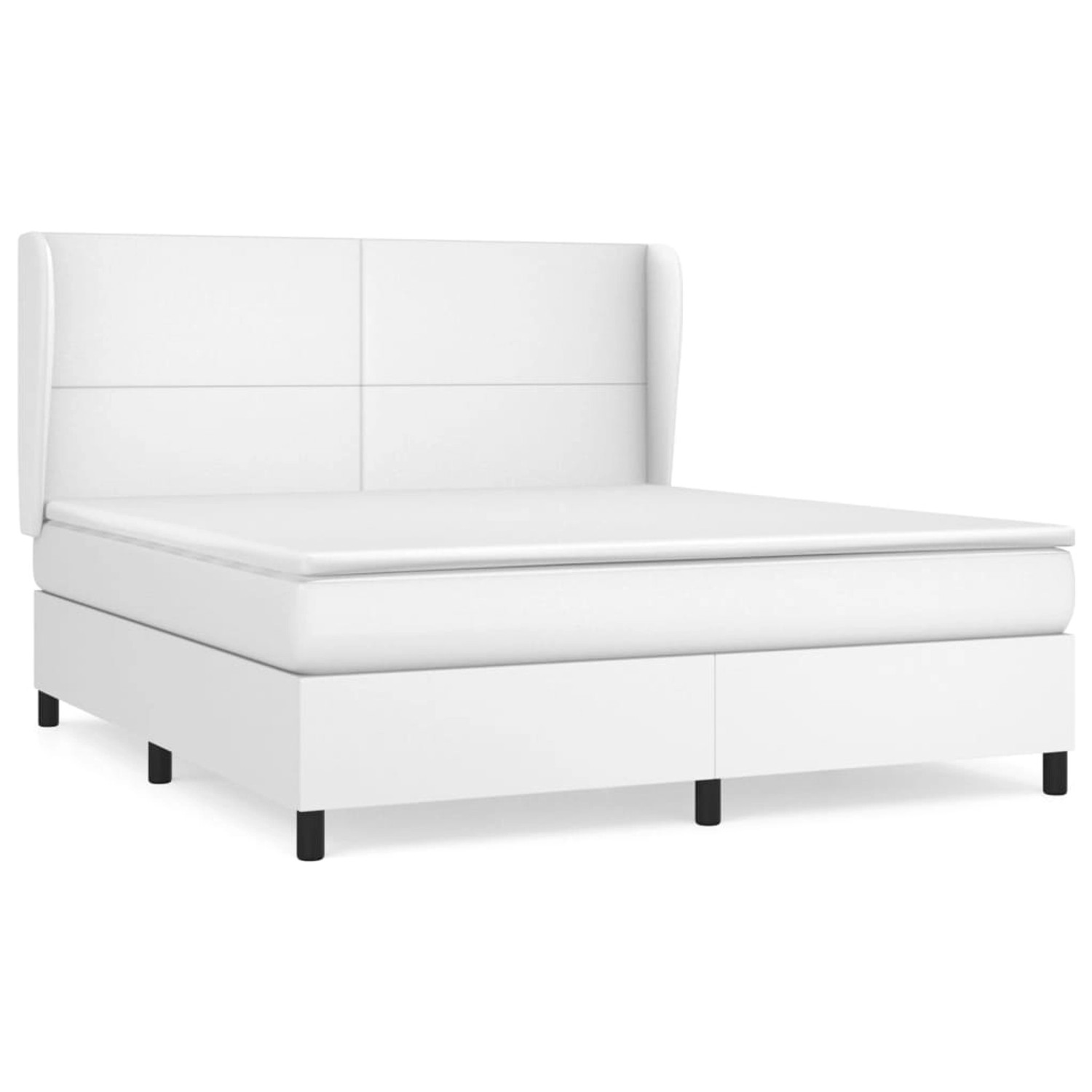 vidaXL Boxspringbett mit Matratze Weiß 180x200 cm Kunstleder1466677 vidaXL Boxspringbett mit Matratze Weiß 180x200 cm Kunstleder1466677 von VIDAXL
