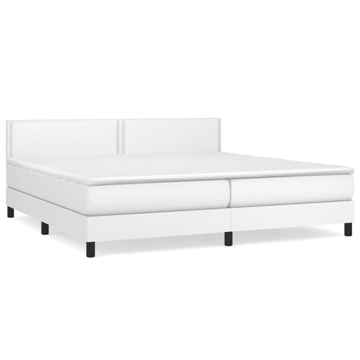 vidaXL Boxspringbett mit Matratze Weiß 200x200 cm Kunstleder1371156 vidaXL Boxspringbett mit Matratze Weiß 200x200 cm Kunstleder1371156 von VIDAXL