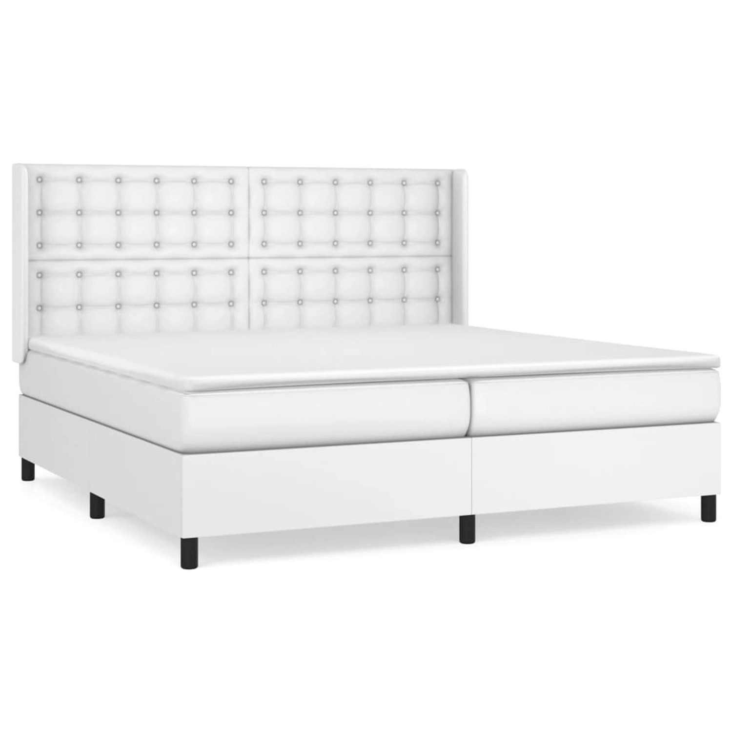 vidaXL Boxspringbett mit Matratze Weiß 200x200 cm Kunstleder1469835 vidaXL Boxspringbett mit Matratze Weiß 200x200 cm Kunstleder1469835 von VIDAXL