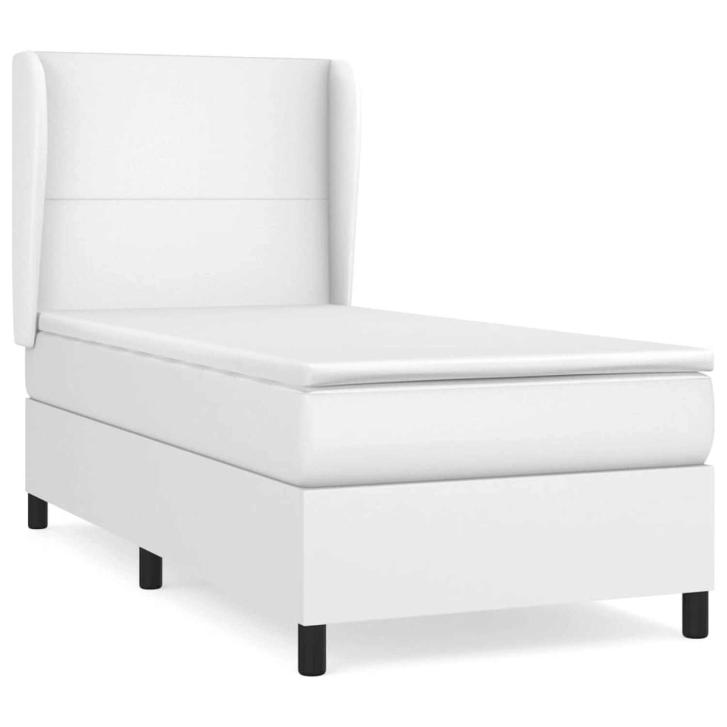 vidaXL Boxspringbett mit Matratze Weiß 90x190 cm Kunstleder1466210 vidaXL Boxspringbett mit Matratze Weiß 90x190 cm Kunstleder1466210 von VIDAXL