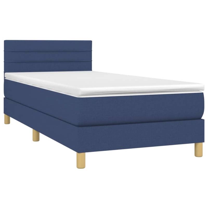 vidaXL Boxspringbett mit Matratze & LED Blau 100x200 cm Stoff 3133779 vidaXL Boxspringbett mit Matratze & LED Blau 100x200 cm Stoff 3133779 von VIDAXL
