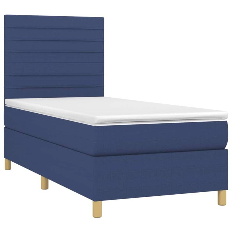 vidaXL Boxspringbett mit Matratze & LED Blau 100x200 cm Stoff 3135499 vidaXL Boxspringbett mit Matratze & LED Blau 100x200 cm Stoff 3135499 von VIDAXL