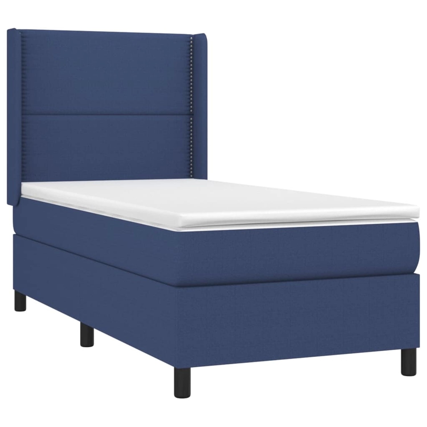 vidaXL Boxspringbett mit Matratze & LED Blau 100x200 cm Stoff 3138219 vidaXL Boxspringbett mit Matratze & LED Blau 100x200 cm Stoff 3138219 von VIDAXL