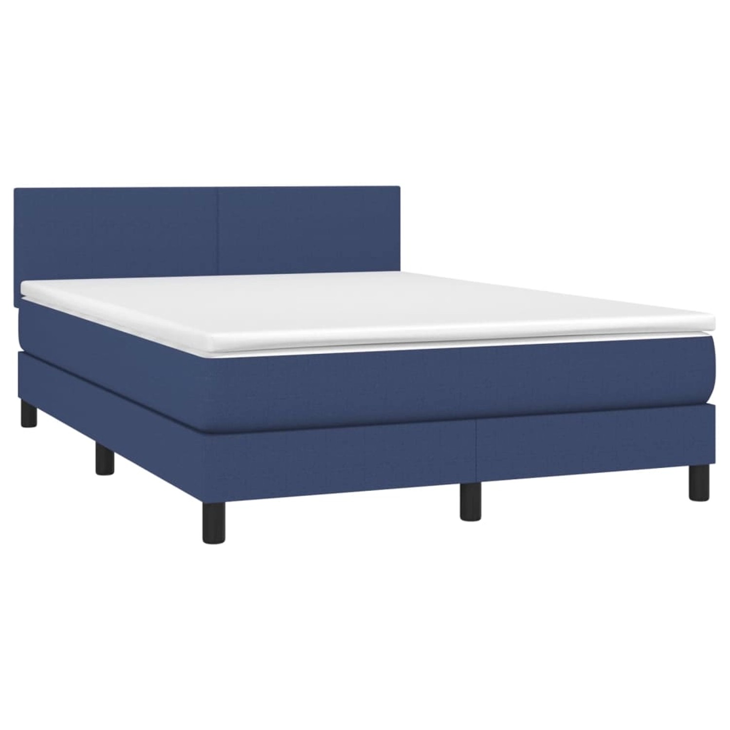 vidaXL Boxspringbett mit Matratze & LED Blau 140x200 cm Stoff 3133003 vidaXL Boxspringbett mit Matratze & LED Blau 140x200 cm Stoff 3133003 von VIDAXL
