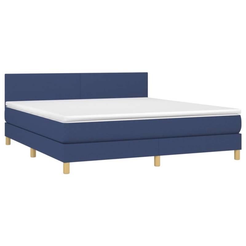 vidaXL Boxspringbett mit Matratze & LED Blau 160x200 cm Stoff 3133571 vidaXL Boxspringbett mit Matratze & LED Blau 160x200 cm Stoff 3133571 von VIDAXL