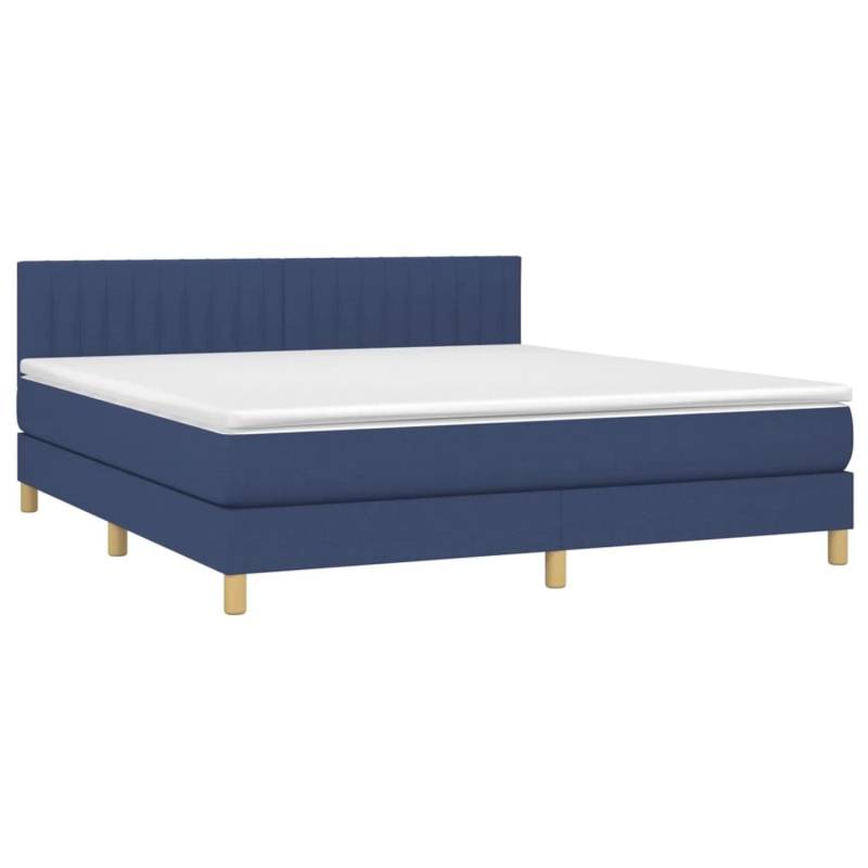 vidaXL Boxspringbett mit Matratze & LED Blau 180x200 cm Stoff 3133899 vidaXL Boxspringbett mit Matratze & LED Blau 180x200 cm Stoff 3133899 von VIDAXL