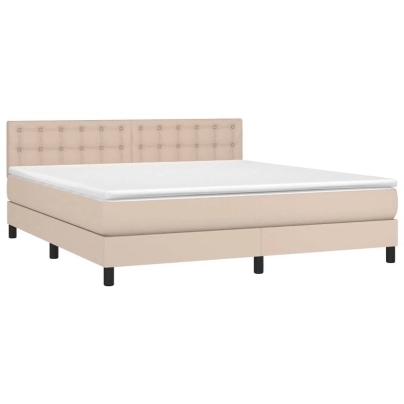 vidaXL Boxspringbett mit Matratze & LED Cappuccino-Braun 160x200cm 3134236 vidaXL Boxspringbett mit Matratze & LED Cappuccino-Braun 160x200cm 3134236 von VIDAXL