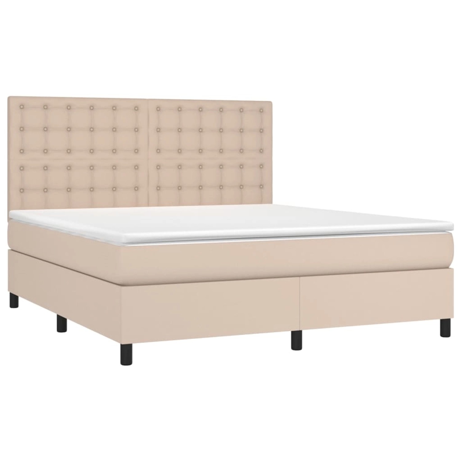 vidaXL Boxspringbett mit Matratze & LED Cappuccino-Braun 180x200cm 3135962 vidaXL Boxspringbett mit Matratze & LED Cappuccino-Braun 180x200cm 3135962 von VIDAXL