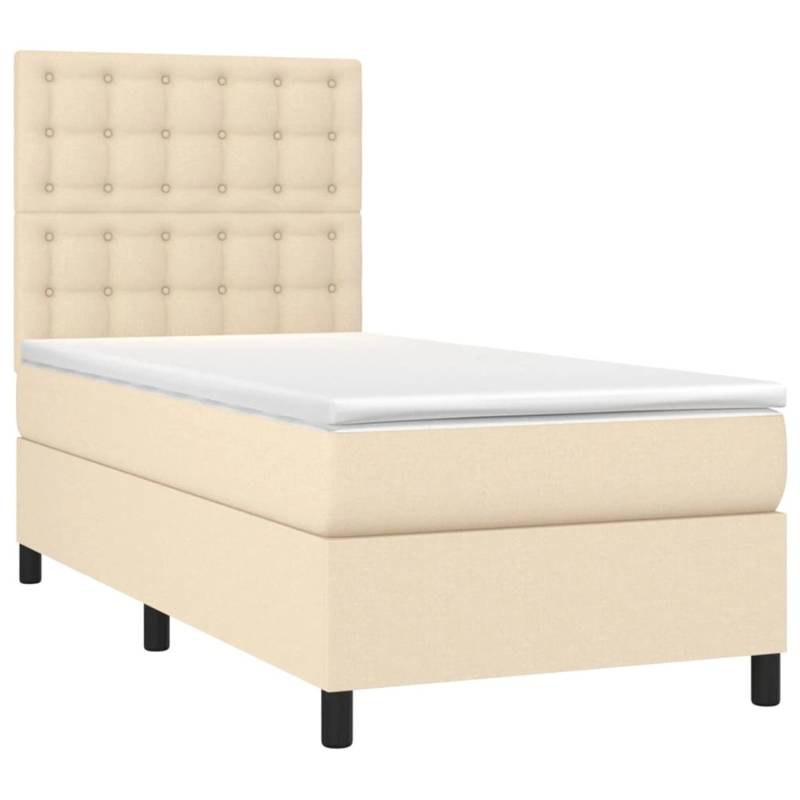 vidaXL Boxspringbett mit Matratze & LED Creme 100x200 cm Stoff 3135178 vidaXL Boxspringbett mit Matratze & LED Creme 100x200 cm Stoff 3135178 von VIDAXL