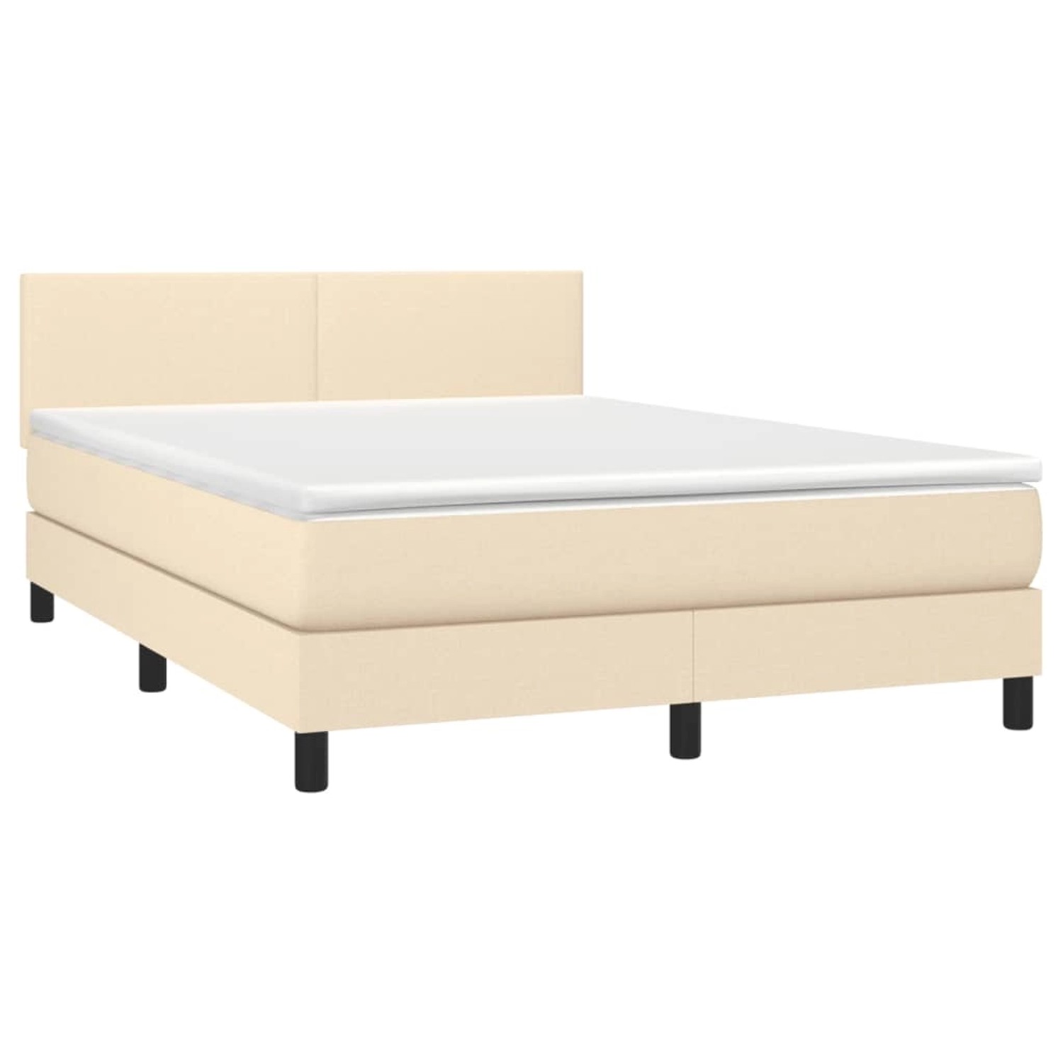 vidaXL Boxspringbett mit Matratze & LED Creme 140x190 cm Stoff 3132994 vidaXL Boxspringbett mit Matratze & LED Creme 140x190 cm Stoff 3132994 von VIDAXL
