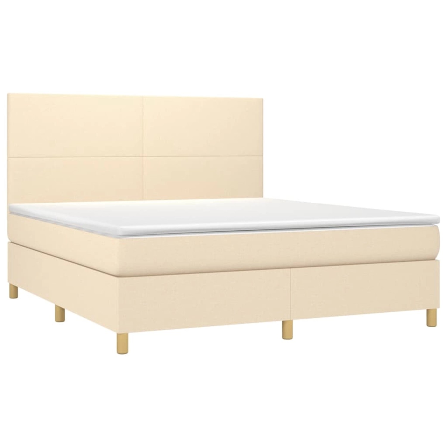 vidaXL Boxspringbett mit Matratze & LED Creme 180x200 cm Stoff 3135298 vidaXL Boxspringbett mit Matratze & LED Creme 180x200 cm Stoff 3135298 von VIDAXL