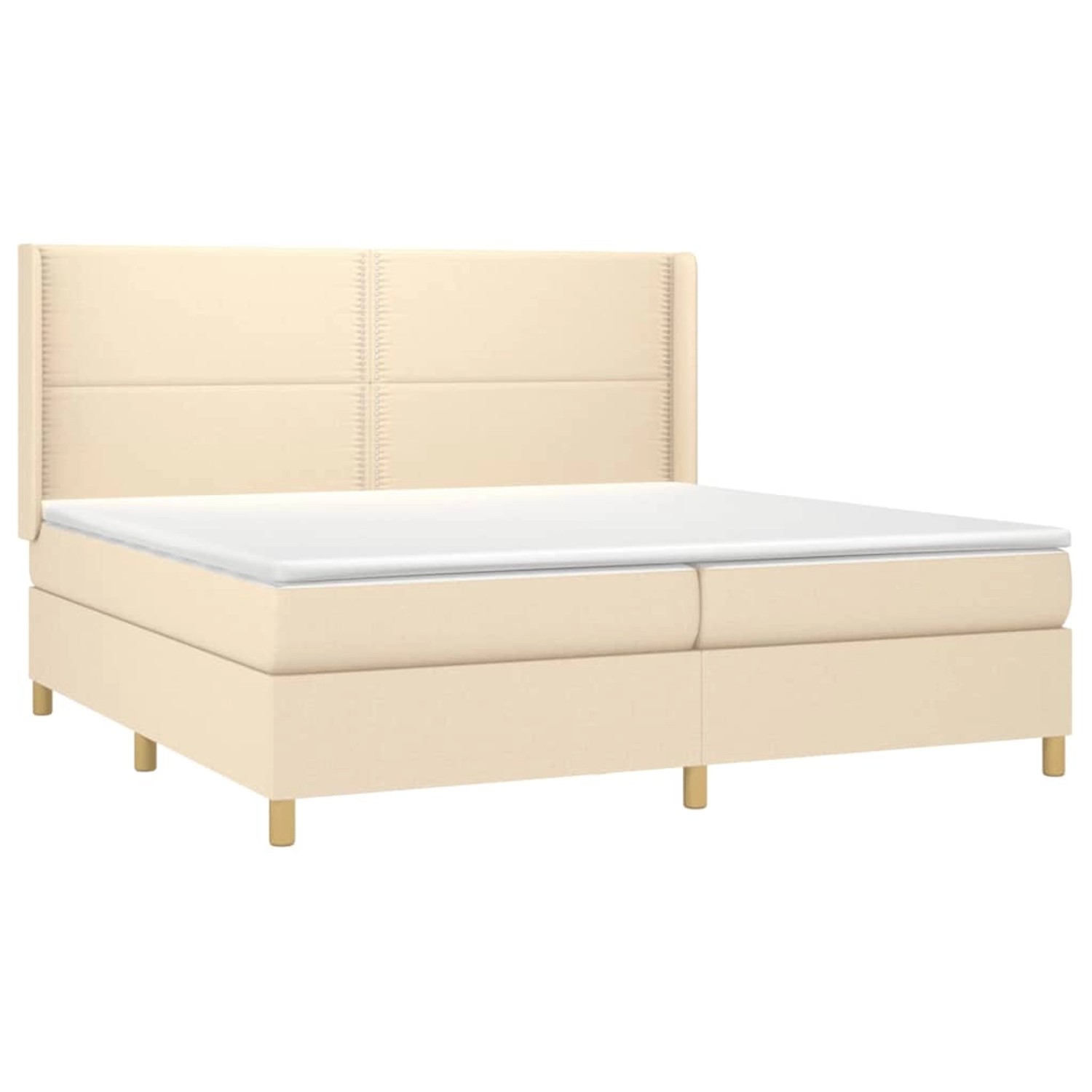 vidaXL Boxspringbett mit Matratze & LED Creme 200x200 cm Stoff 3138826 vidaXL Boxspringbett mit Matratze & LED Creme 200x200 cm Stoff 3138826 von VIDAXL