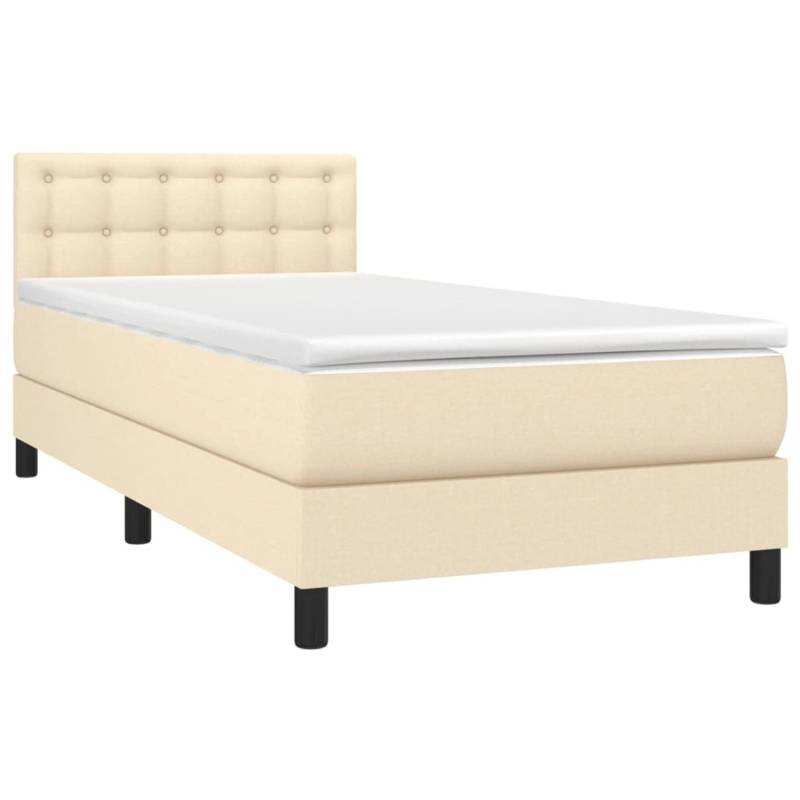 vidaXL Boxspringbett mit Matratze & LED Creme 80x200 cm Stoff 3133434 vidaXL Boxspringbett mit Matratze & LED Creme 80x200 cm Stoff 3133434 von VIDAXL