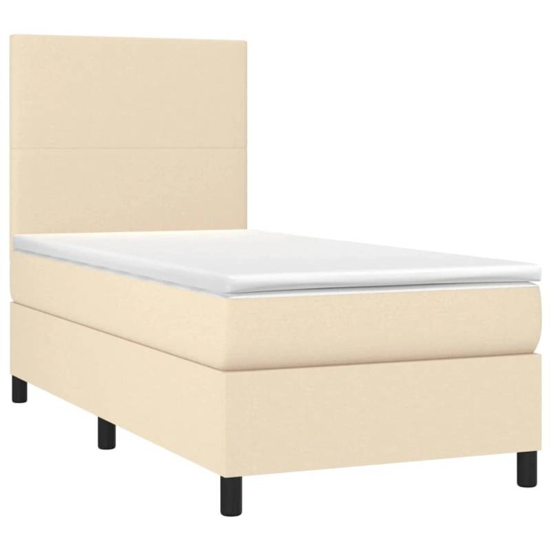vidaXL Boxspringbett mit Matratze & LED Creme 80x200 cm Stoff 3134674 vidaXL Boxspringbett mit Matratze & LED Creme 80x200 cm Stoff 3134674 von VIDAXL