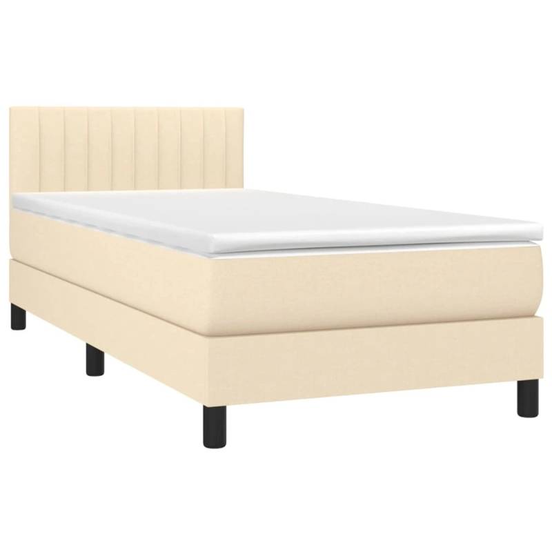 vidaXL Boxspringbett mit Matratze & LED Creme 90x190 cm Stoff 3133282 vidaXL Boxspringbett mit Matratze & LED Creme 90x190 cm Stoff 3133282 von VIDAXL