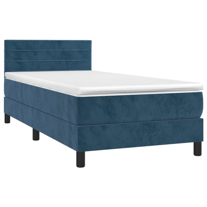 vidaXL Boxspringbett mit Matratze & LED Dunkelblau 90x200 cm Samt 3134445 vidaXL Boxspringbett mit Matratze & LED Dunkelblau 90x200 cm Samt 3134445 von VIDAXL
