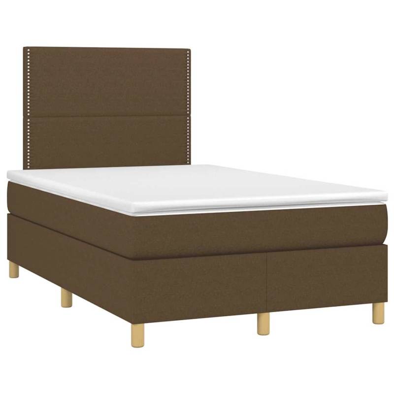 vidaXL Boxspringbett mit Matratze & LED Dunkelbraun 120x190 cm Stoff 3270242 vidaXL Boxspringbett mit Matratze & LED Dunkelbraun 120x190 cm Stoff 3270242 von VIDAXL