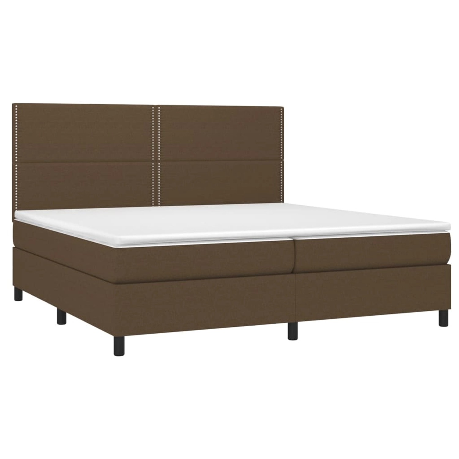 vidaXL Boxspringbett mit Matratze & LED Dunkelbraun 200x200 cm Stoff 3134824 vidaXL Boxspringbett mit Matratze & LED Dunkelbraun 200x200 cm Stoff 3134824 von VIDAXL