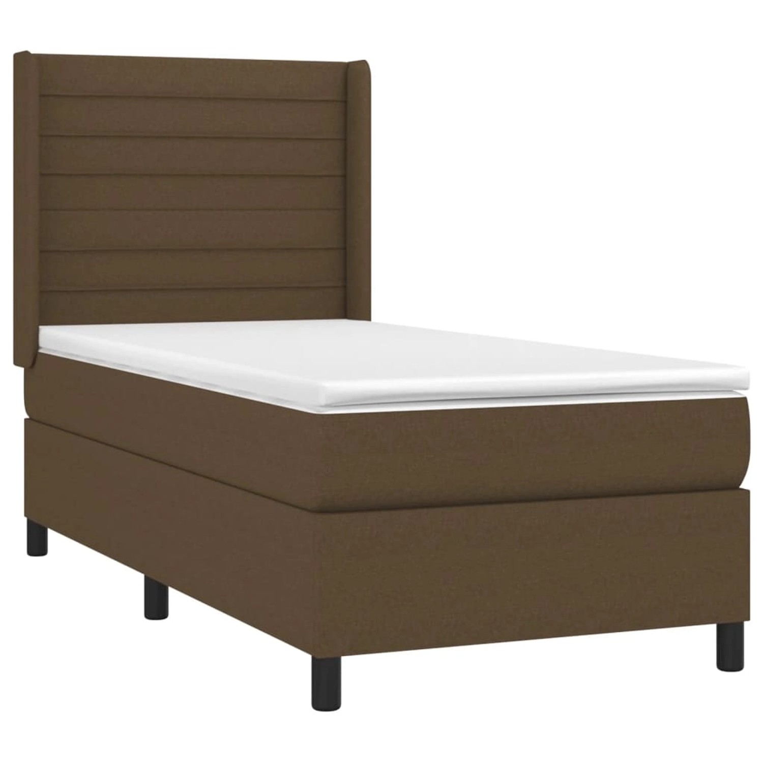 vidaXL Boxspringbett mit Matratze & LED Dunkelbraun 90x190 cm Stoff 3138360 vidaXL Boxspringbett mit Matratze & LED Dunkelbraun 90x190 cm Stoff 3138360 von VIDAXL