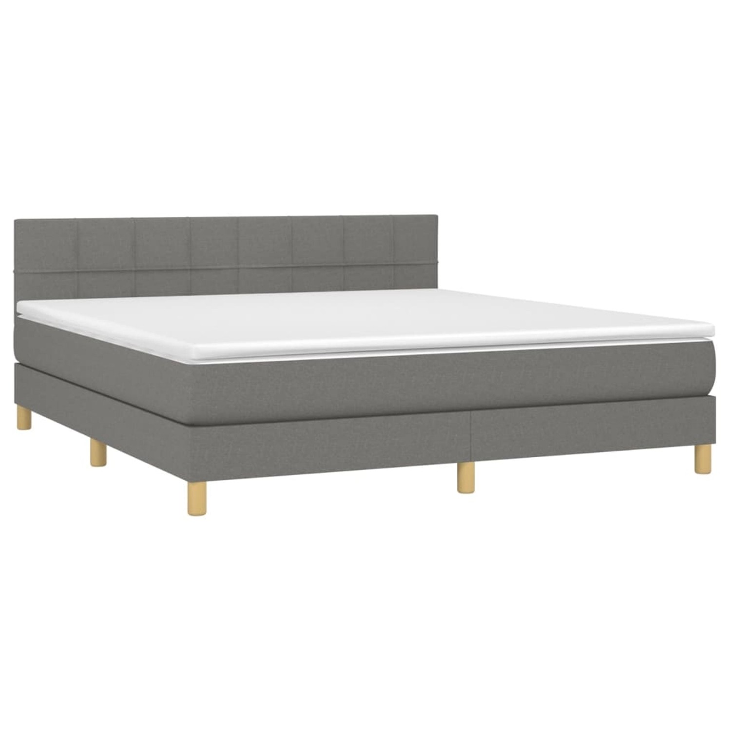 vidaXL Boxspringbett mit Matratze & LED Dunkelgrau 160x200 cm Stoff 3133726 vidaXL Boxspringbett mit Matratze & LED Dunkelgrau 160x200 cm Stoff 3133726 von VIDAXL