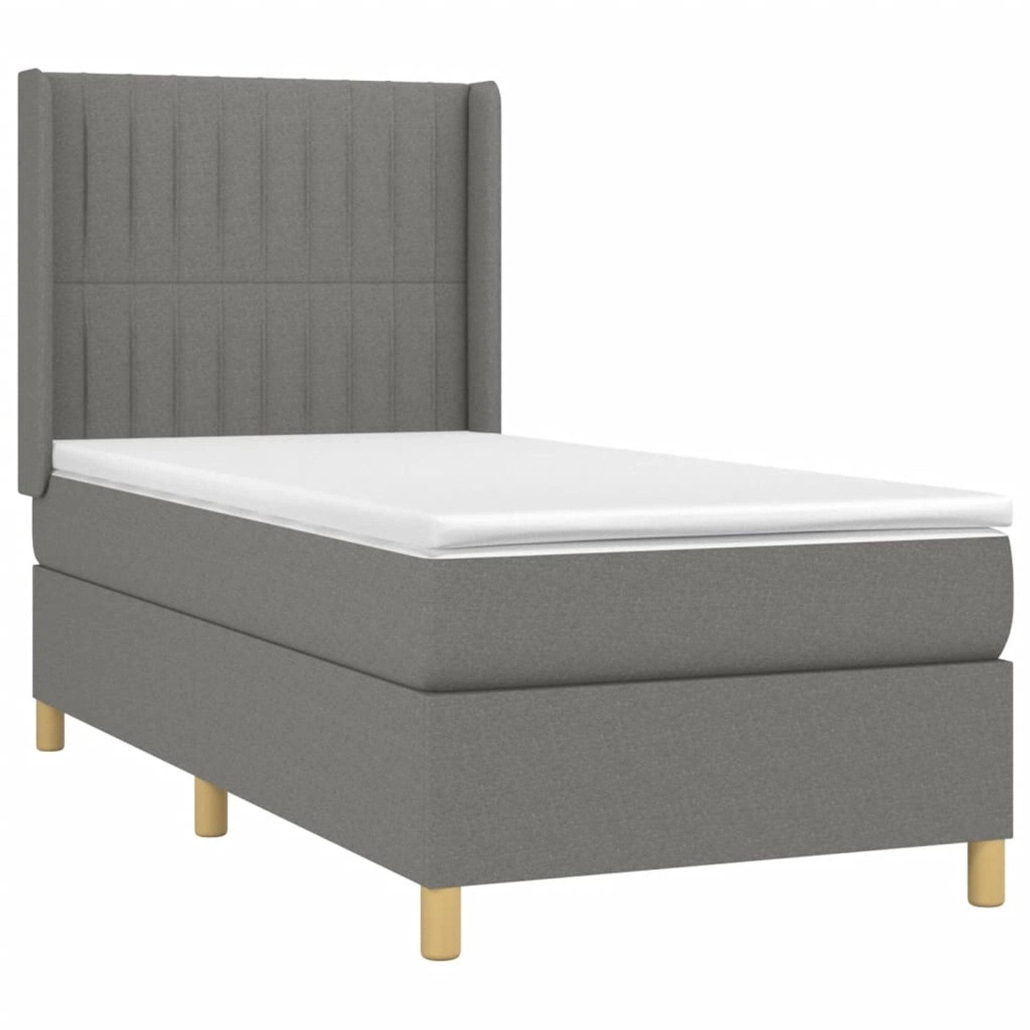 vidaXL Boxspringbett mit Matratze & LED Dunkelgrau 90x200 cm Stoff 3139006 vidaXL Boxspringbett mit Matratze & LED Dunkelgrau 90x200 cm Stoff 3139006 von VIDAXL