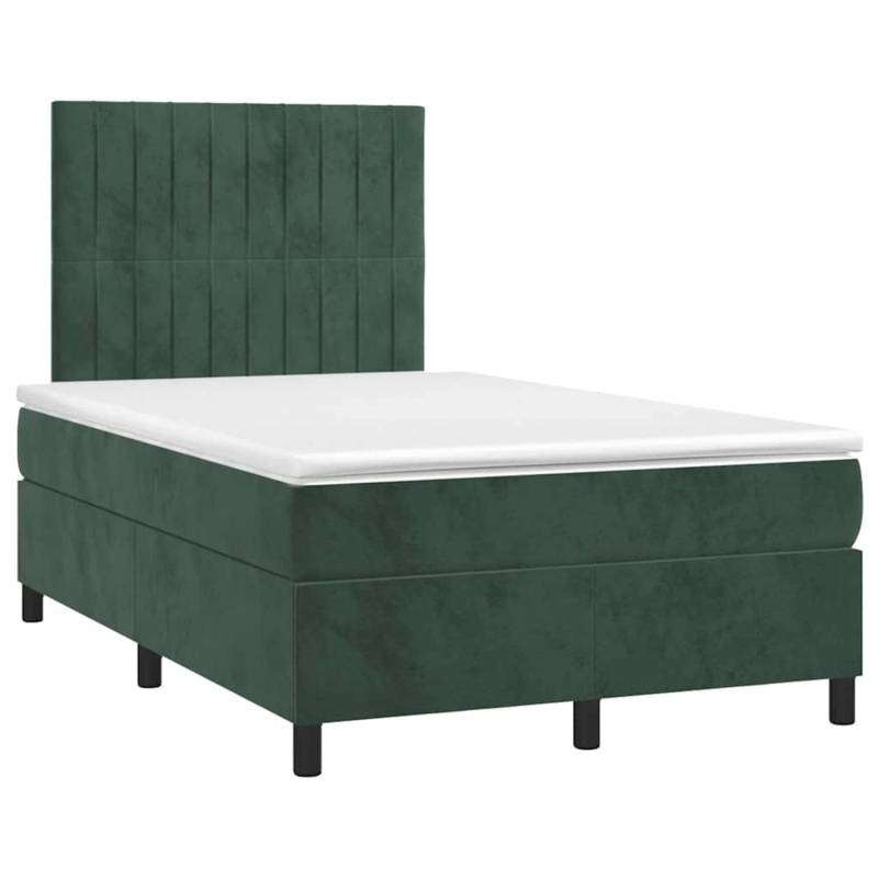 vidaXL Boxspringbett mit Matratze & LED Dunkelgrün 120x190 cm Samt 3270326 vidaXL Boxspringbett mit Matratze & LED Dunkelgrün 120x190 cm Samt 3270326 von VIDAXL