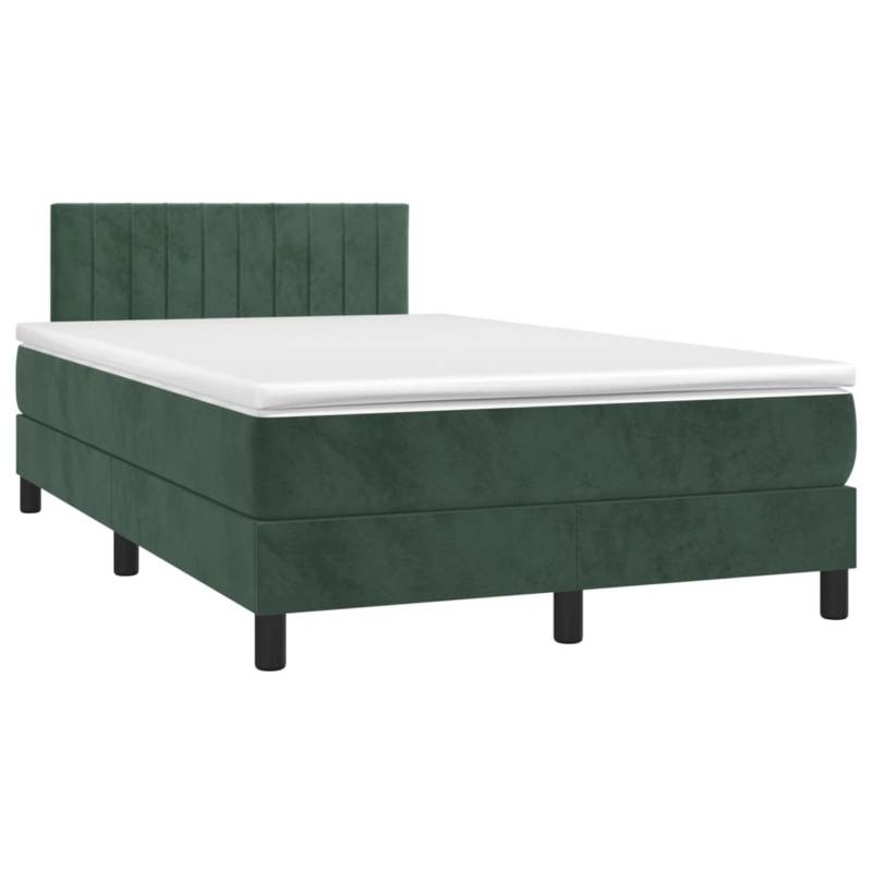 vidaXL Boxspringbett mit Matratze & LED Dunkelgrün 120x200 cm Samt 3134516 vidaXL Boxspringbett mit Matratze & LED Dunkelgrün 120x200 cm Samt 3134516 von VIDAXL